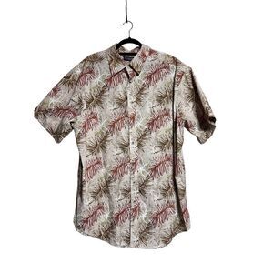 Roundtree & Yorke Short Sleeve Button Up Hawaiian Print Shirt 2XT